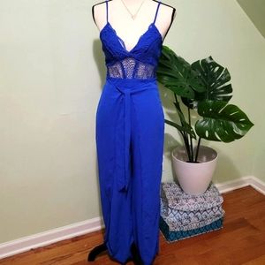 NWOT Royal Blue Jumpsuit, Size Small
